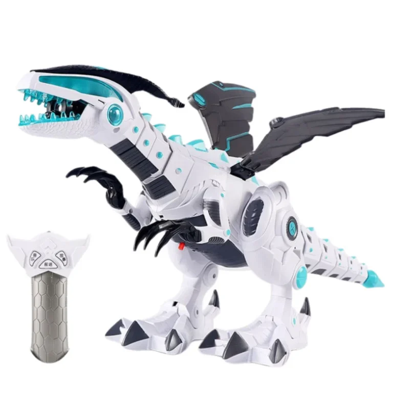 Rc Robot Dinosaur Na Daljinsko Upravljanje S Krilima, Svjetlima I Zvukovima, Bijeli 2