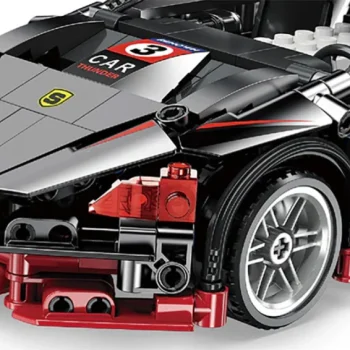 Rc Set Kockica Sportski Automobil Crni 585 Dijelova 5