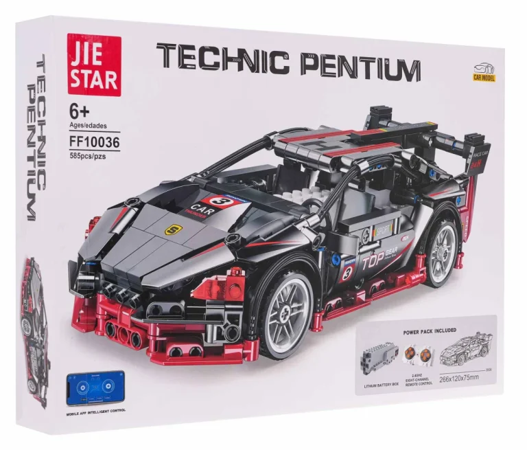 Rc Set Kockica Sportski Automobil Crni 585 Dijelova 8