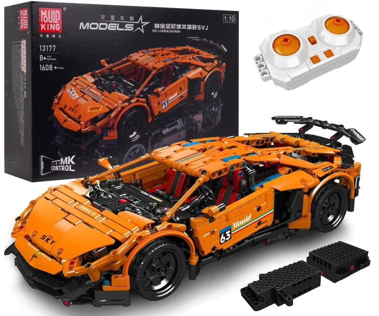 Rc Set Kockica Sportski Automobil Narančasti 1:12 1488 Dijelova 1