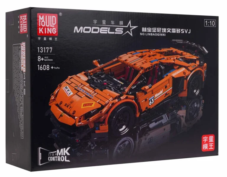 Rc Set Kockica Sportski Automobil Narančasti 1:12 1488 Dijelova 7