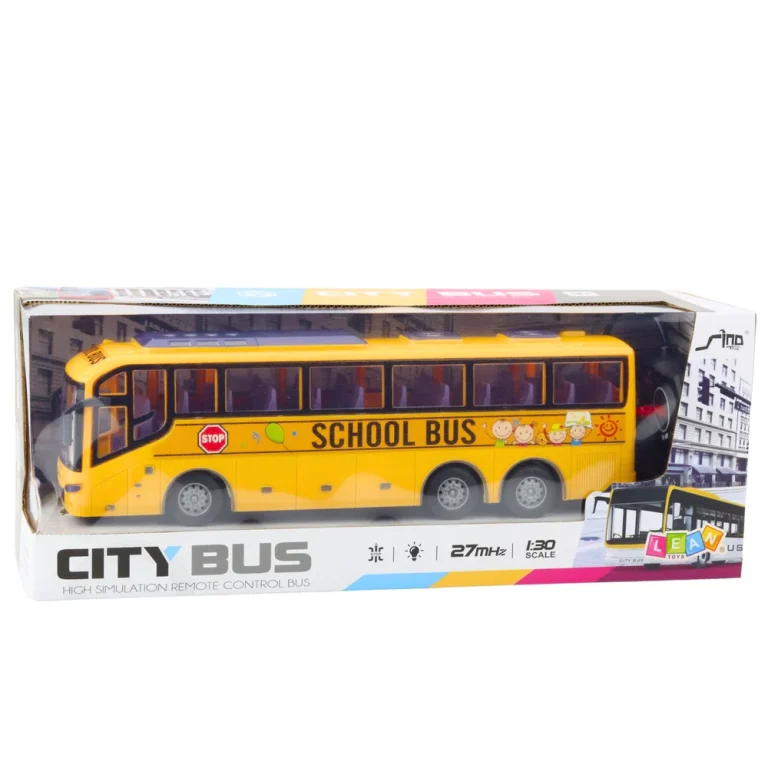 Rc školski Autobus 1:30 Sa Svjetlima Na Daljinsko Upravljanje, žuta 5
