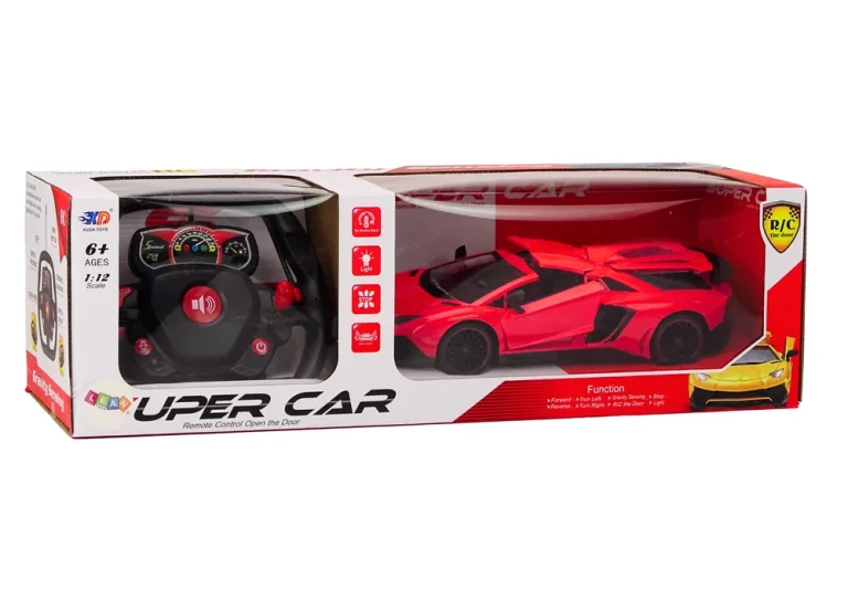 Rc Sportski Auto 1:12 S Otvorenim Vratima, Crveni 4