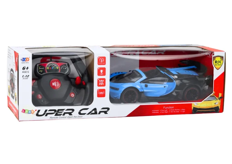Rc Sportski Automobil 1:12 S Otvaranjem Vrata, Plavi 5