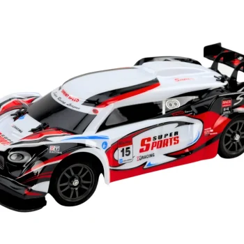 Rc Sportski Automobil 1:16 Drift S Izmjenjivim Kotačima Bijeli I Crveni 2