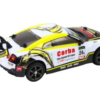 Rc Sportski Automobil 1:16 Drift S Izmjenjivim Kotačima Bijeli I žuti 3