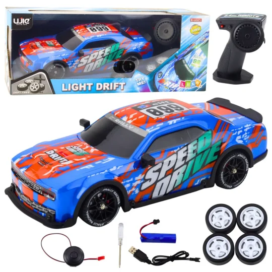 Rc Sportski Automobil S Osvijetljenim Drift Tijelom, Plavi 1