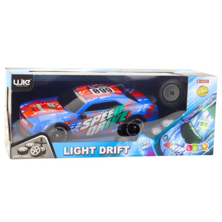Rc Sportski Automobil S Osvijetljenim Drift Tijelom, Plavi 4