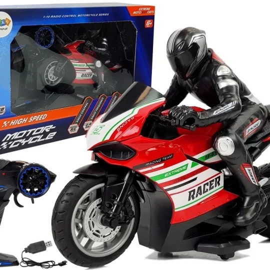 Rc Sportski Motocikl 2.4g, Domet 35 M, Crveni 1