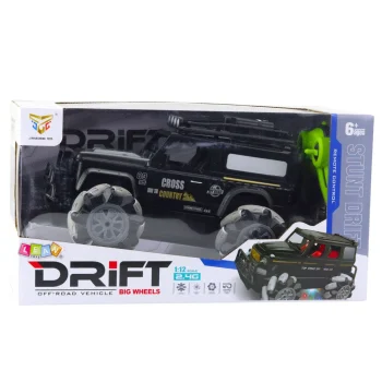 Rc Terenski Automobil S Daljinskim Upravljanjem, Rotacija Od 360°, 1:12, Crni 5