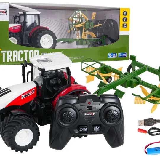 Rc Traktor S Grabljama 1:24, Crveni 1