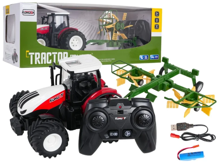 Rc Traktor S Grabljama 1:24, Crveni 1