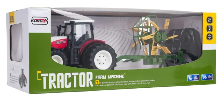 Rc Traktor S Grabljama 1:24, Crveni 14
