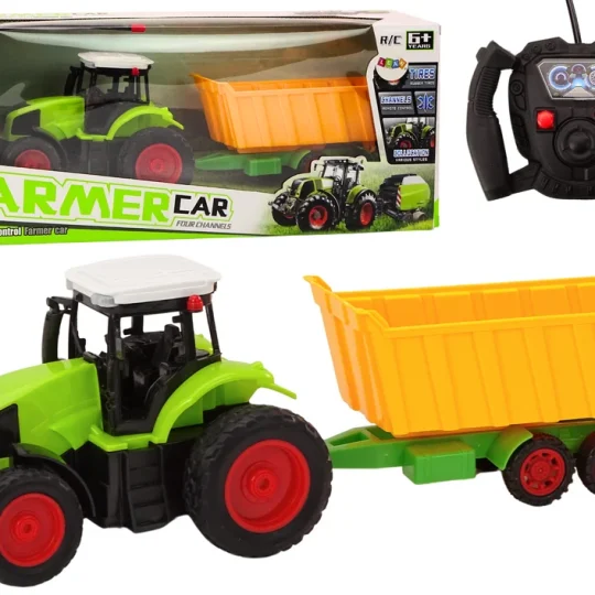 Rc Traktor S Prikolicom 1:16, Zeleni, 19 × 12 × 12 Cm 1