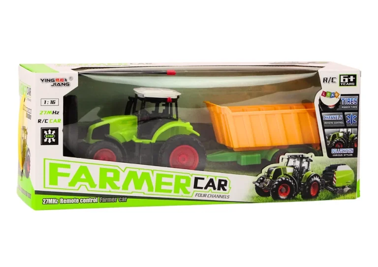 Rc Traktor S Prikolicom 1:16, Zeleni, 19 × 12 × 12 Cm 4