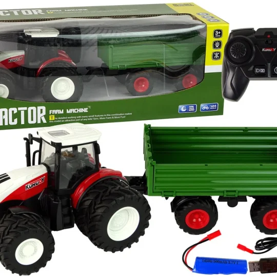 Rc Traktor S Prikolicom 1:24 Crvena Zelena 1