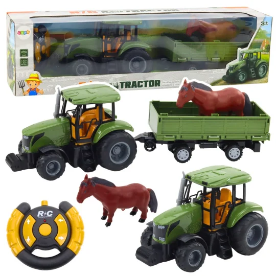 Rc Traktor S Prikolicom I Konjem Na Daljinsko 1