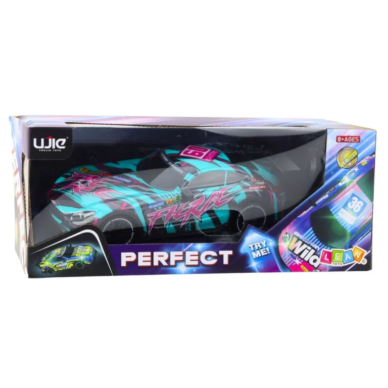 Rc Trkaći Auto S Osvijetljenim Tijelom Tirkizni 27 Mhz 4