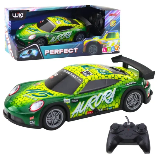 Rc Trkaći Automobil Na Daljinsko Upravljanje Sa Svijetlećim Zelenim Tijelom 1