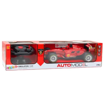 Rc Trkaći Automobil S Volanom, 1:12, Crvena, Svjetla I Zvuk 5