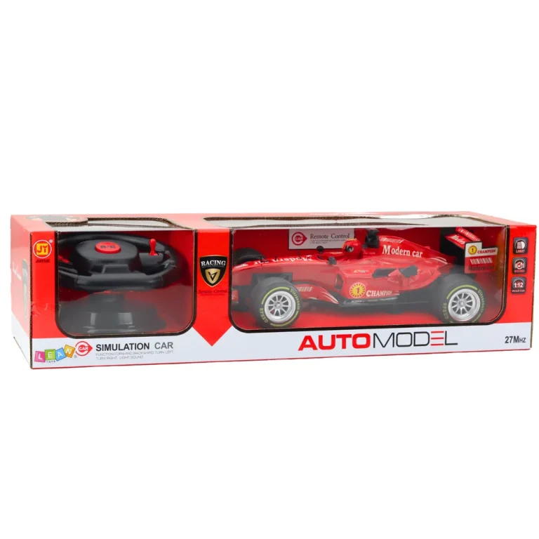 Rc Trkaći Automobil S Volanom, 1:12, Crvena, Svjetla I Zvuk 5