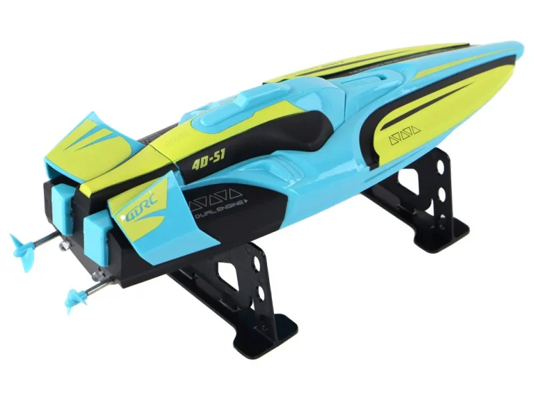 Rc Vodeni čamac 2.4g žuto Tirkizni Vodootporni Daljinski Upravljač 4