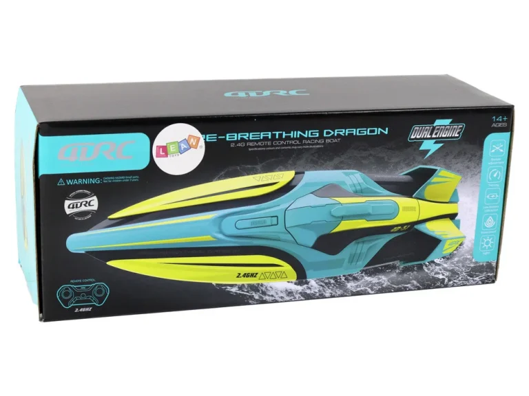 Rc Vodeni čamac 2.4g žuto Tirkizni Vodootporni Daljinski Upravljač 6