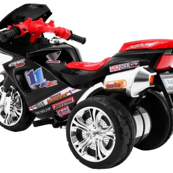 Rr1000 Električni Tricikl Za Djecu Crni + Zvuci + Svjetla + Prostor Za Pohranu, Crna Motor Na Akumulator 4