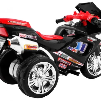 Rr1000 Električni Tricikl Za Djecu Crni + Zvuci + Svjetla + Prostor Za Pohranu, Crna Motor Na Akumulator 5