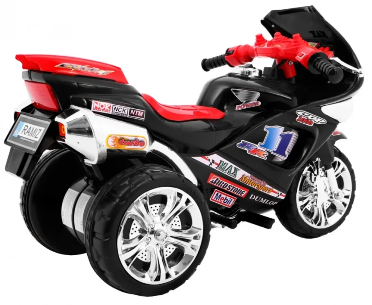 Rr1000 Električni Tricikl Za Djecu Crni + Zvuci + Svjetla + Prostor Za Pohranu, Crna Motor Na Akumulator 5