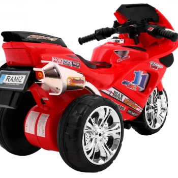 Rr1000 Električni Tricikl Za Djecu Crveni + Zvuci + Svjetla + Spremište, Crvena Motor Na Akumulator 11