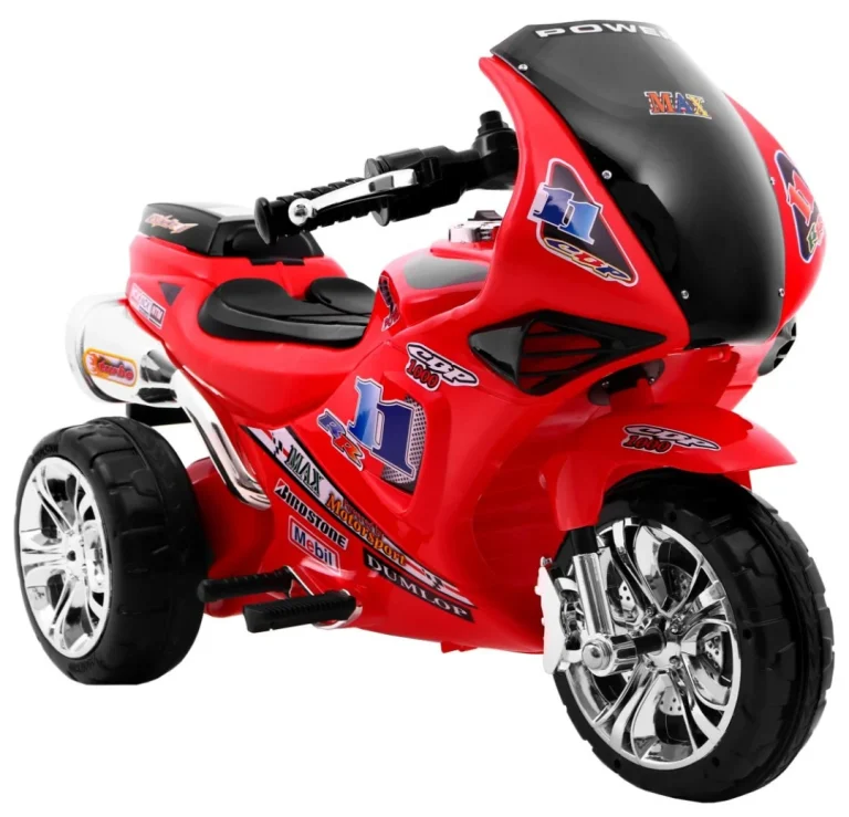 Rr1000 Električni Tricikl Za Djecu Crveni + Zvuci + Svjetla + Spremište, Crvena Motor Na Akumulator 12