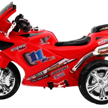 Rr1000 Električni Tricikl Za Djecu Crveni + Zvuci + Svjetla + Spremište, Crvena Motor Na Akumulator 3