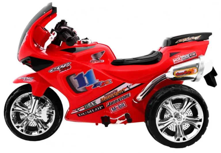 Rr1000 Električni Tricikl Za Djecu Crveni + Zvuci + Svjetla + Spremište, Crvena Motor Na Akumulator 3
