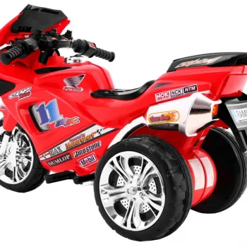 Rr1000 Električni Tricikl Za Djecu Crveni + Zvuci + Svjetla + Spremište, Crvena Motor Na Akumulator 4
