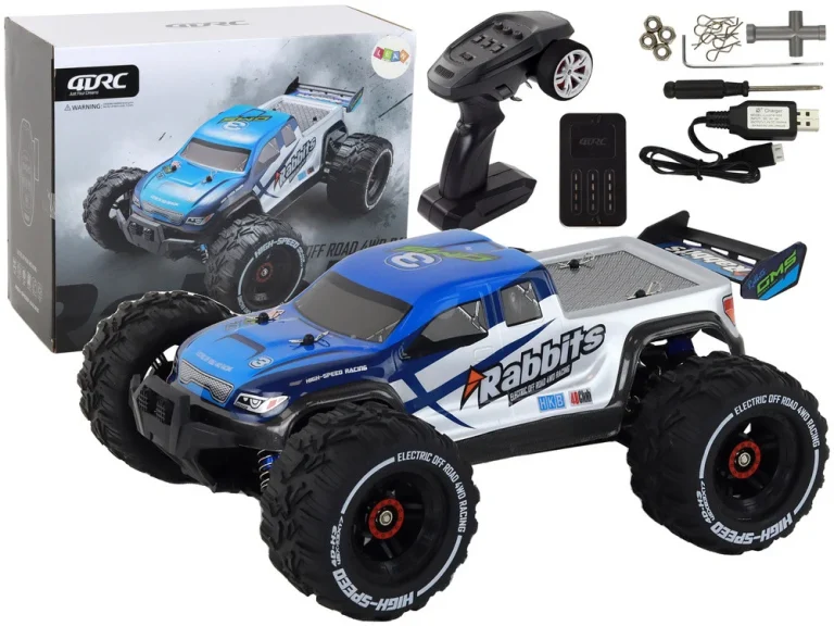 Rabbits Rc Terenski Automobil S Pogonom Na 4 Kotača, Plavi 2.4g 1