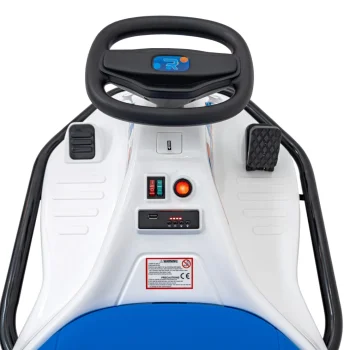 Racing Drifter Vozilo Na Baterije Za Djecu, Bijelo + Drift Funkcija + Led Audio Auto Na Akumulator 15