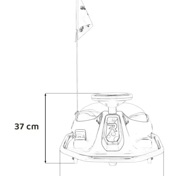 Racing Drifter Vozilo Na Baterije Za Djecu, Bijelo + Drift Funkcija + Led Audio Auto Na Akumulator 2