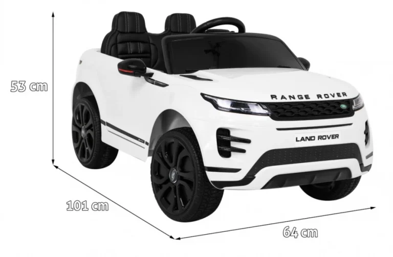 Range Rover Evoque Dječji Bijeli Suv Na Baterije + Daljinski Upravljač, Bijela 2
