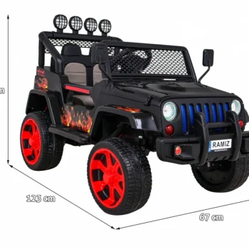 Raptor Drifter Flames Terenski Automobil + Daljinski Upravljač + 4x4 Pogon + Pretinac Za Pohranu + Spori Start + Mp3 Led 2