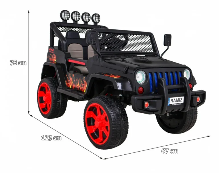 Raptor Drifter Flames Terenski Automobil + Daljinski Upravljač + 4x4 Pogon + Pretinac Za Pohranu + Spori Start + Mp3 Led 2