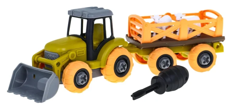 Rastavljivi Traktor S Kantom, Prikolicom I Ovcom 3+ 2