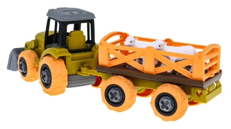 Rastavljivi Traktor S Kantom, Prikolicom I Ovcom 3+ 3
