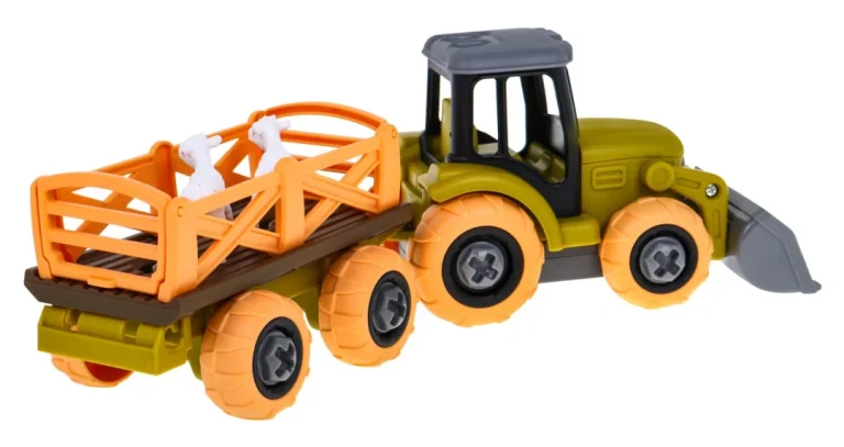 Rastavljivi Traktor S Kantom, Prikolicom I Ovcom 3+ 4