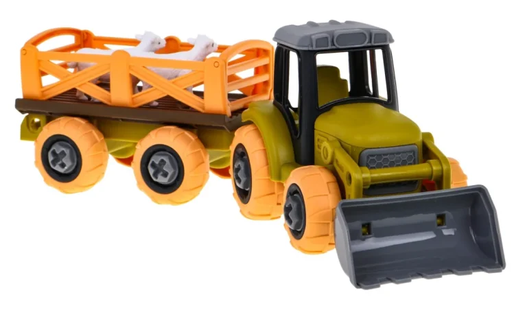 Rastavljivi Traktor S Kantom, Prikolicom I Ovcom 3+ 5