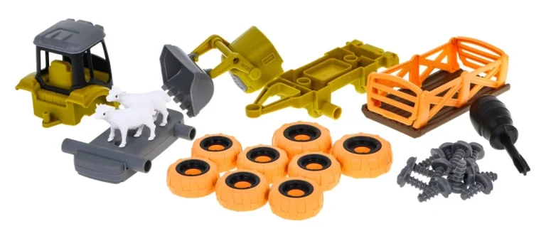 Rastavljivi Traktor S Kantom, Prikolicom I Ovcom 3+ 7
