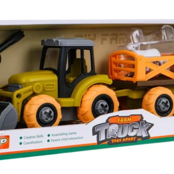 Rastavljivi Traktor S Kantom, Prikolicom I Ovcom 3+ 8