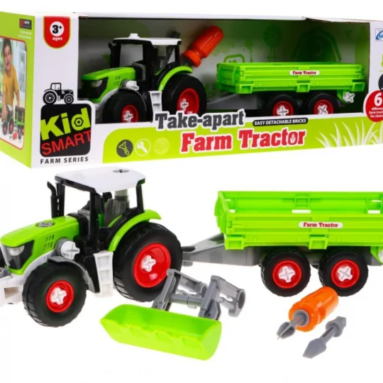 Rastavljivi Traktor S Prikolicom I Odvijačem 3+ 1