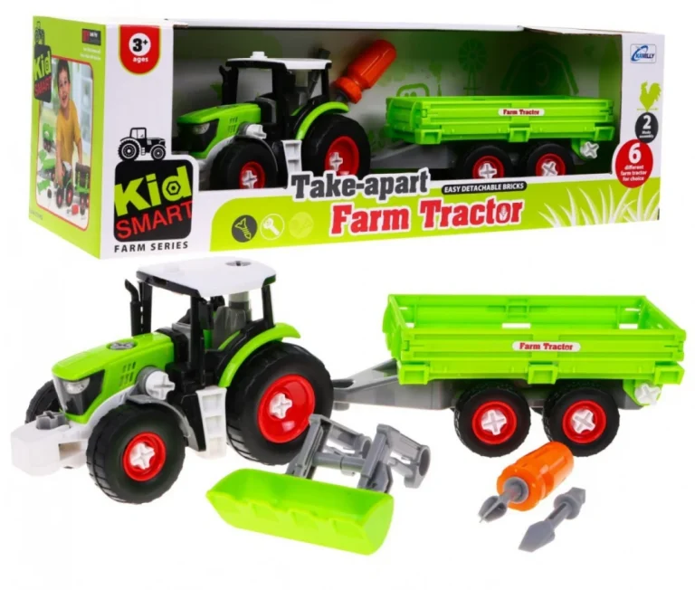 Rastavljivi Traktor S Prikolicom I Odvijačem 3+ 1