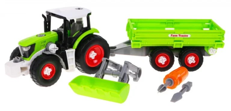 Rastavljivi Traktor S Prikolicom I Odvijačem 3+ 2